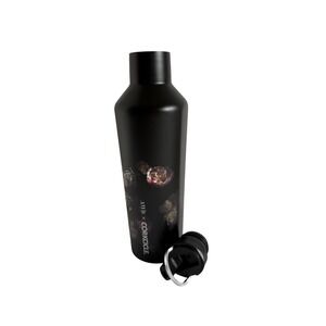 Corkcicle x Aimee Wilder Dark Floral 16oz Insulated Bottle Black Stainless Steel